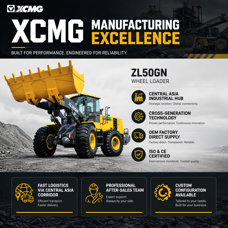 XCMG ZL50GN 5 طن محمول العجلات الأمامية 3.2m3